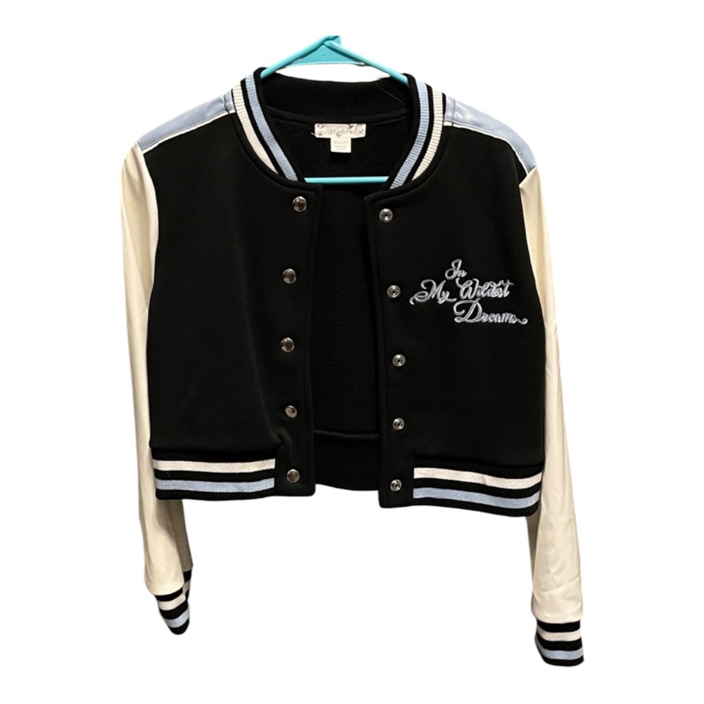 Knitworks Black and White Varsity Jacket